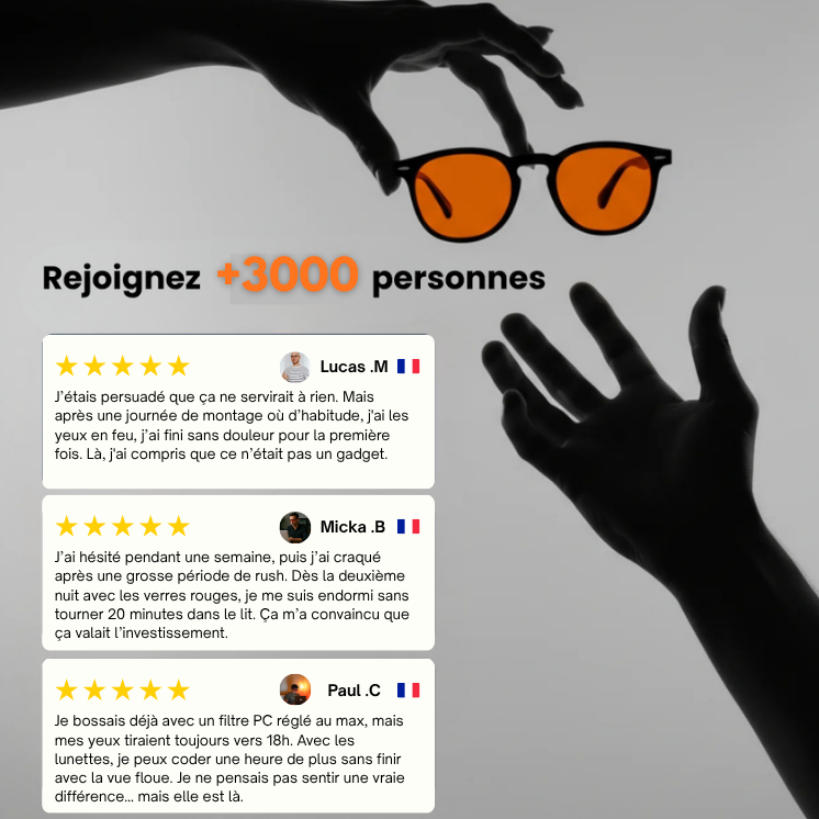 MODÈLE FOCUS - Anti Lumière Bleue